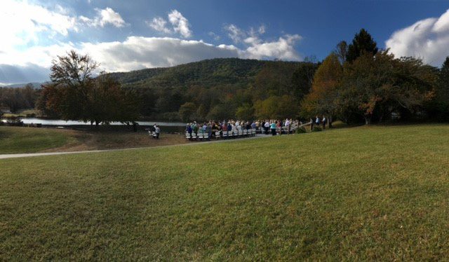 Forge Valley Event Center | Hendersonville, Brevard, Asheville | gorgeous view of forge valley event center mountains, rolling hills and water