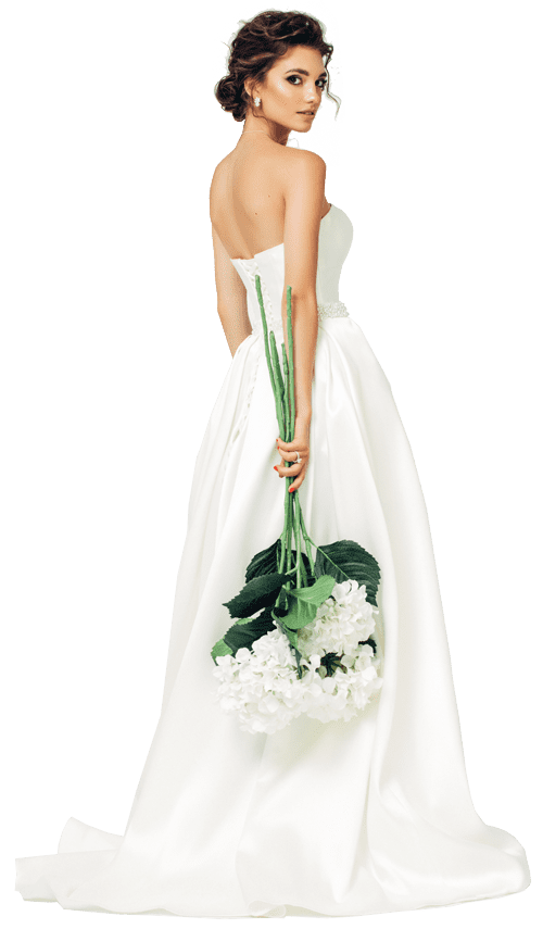 Forge Valley Event Center | Hendersonville, Brevard, Asheville | bride looking back holding bouquet