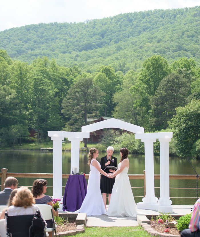 Forge Valley Event Center | Hendersonville, Brevard, Asheville | two brides getting married on the lake