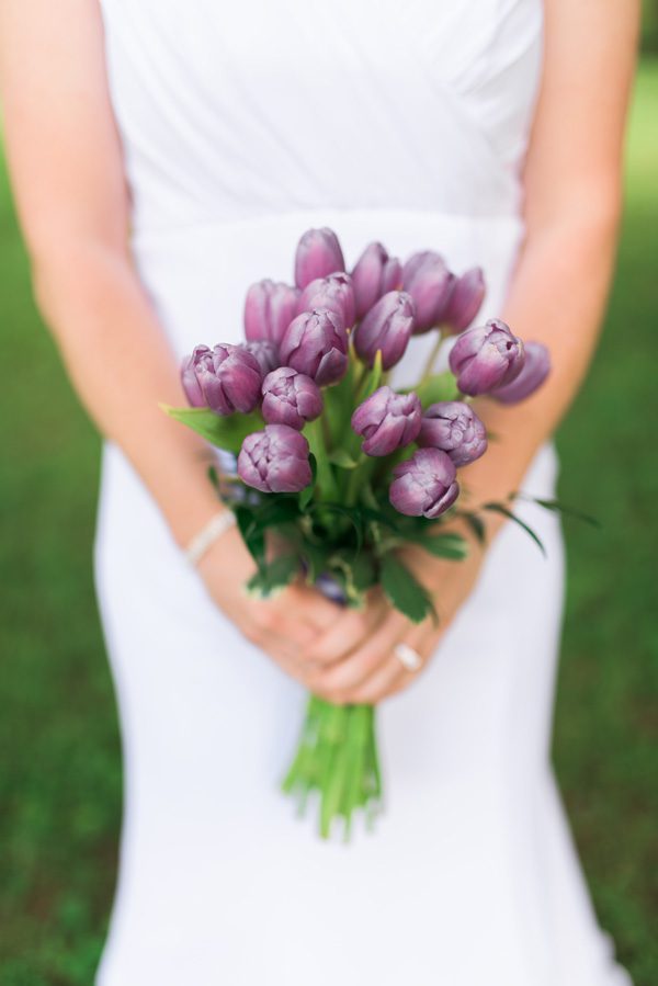 Forge Valley Event Center | Hendersonville, Brevard, Asheville | the bride's purple tulip bouquet